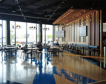 Cineplex interior dining area